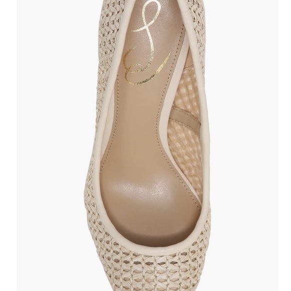 Sam Edelman Women Hazel Pointed Toe Pump Ivory Raffia - Picture 6 of 9